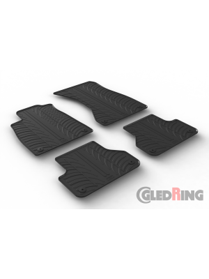 Original Gledring Passform Fußmatten Gummimatten 4 Tlg.+Fixing - Audi A4 11.2015->